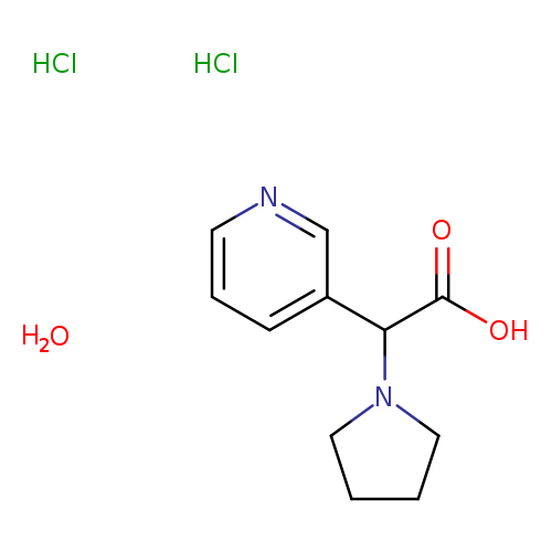 OC(=O)C(c1cccnc1)N1CCCC1.O.Cl.Cl