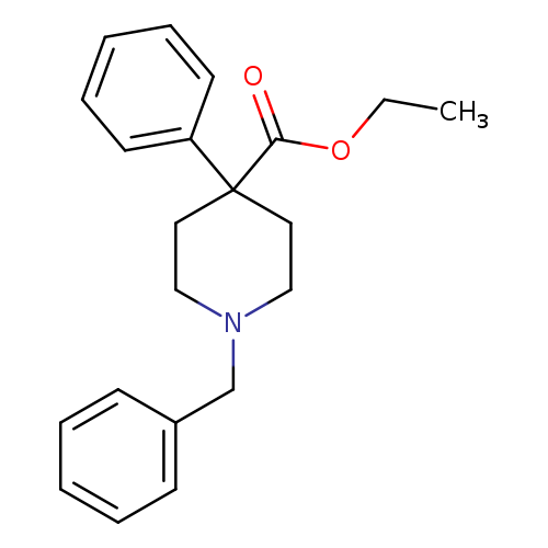CCOC(=O)C1(CCN(CC1)Cc1ccccc1)c1ccccc1