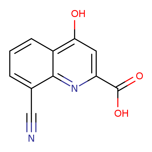 N#Cc1cccc2c1nc(cc2O)C(=O)O