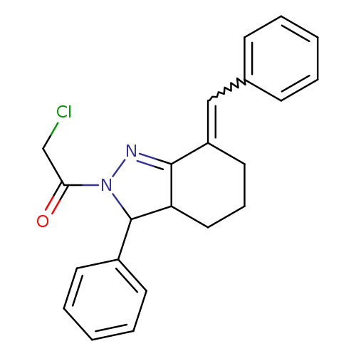 ClCC(=O)N1N=C2C(C1c1ccccc1)CCCC2=Cc1ccccc1