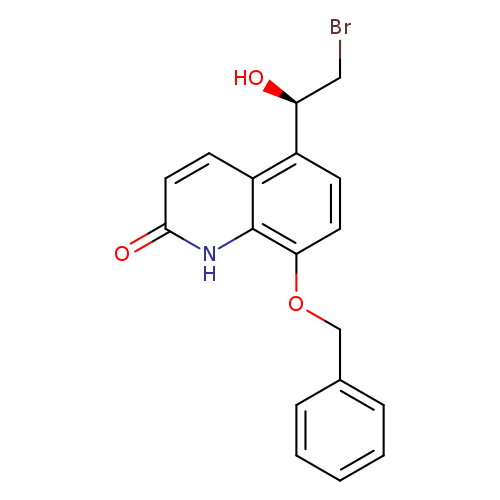 BrC[C@@H](c1ccc(c2c1ccc(=O)[nH]2)OCc1ccccc1)O