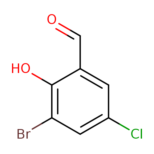 O=Cc1cc(Cl)cc(c1O)Br