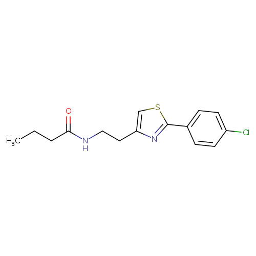 CCCC(=O)NCCc1csc(n1)c1ccc(cc1)Cl