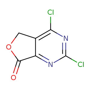 Clc1nc(Cl)c2c(n1)C(=O)OC2