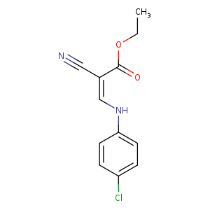 CCOC(=O)/C(=CNc1ccc(cc1)Cl)/C#N