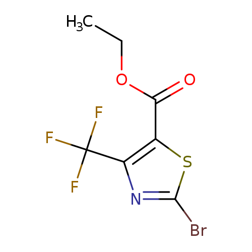 CCOC(=O)c1sc(nc1C(F)(F)F)Br