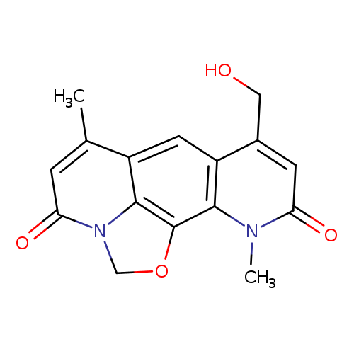 OCc1cc(=O)n(c2c1cc1c(C)cc(=O)n3c1c2OC3)C
