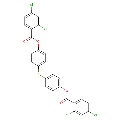 Clc1ccc(c(c1)Cl)C(=O)Oc1ccc(cc1)Sc1ccc(cc1)OC(=O)c1ccc(cc1Cl)Cl