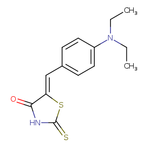 CCN(c1ccc(cc1)/C=C/1SC(=S)NC1=O)CC