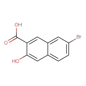 Brc1ccc2c(c1)cc(c(c2)O)C(=O)O