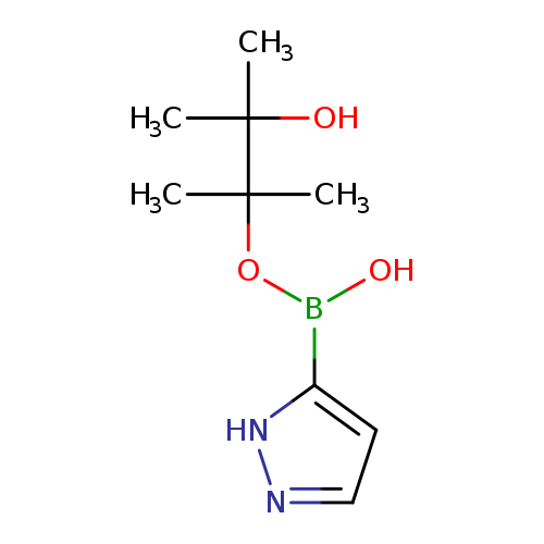 OB(c1ccn[nH]1)OC(C(O)(C)C)(C)C