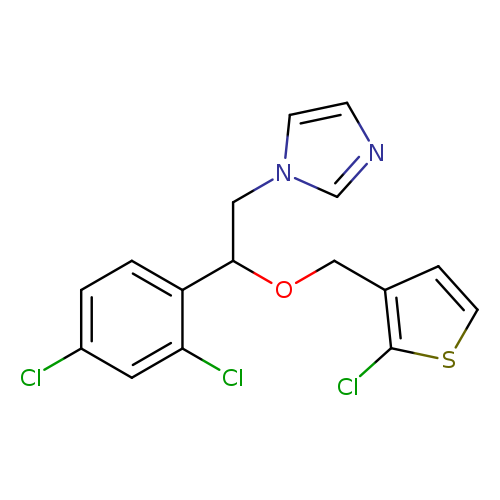 Clc1ccc(c(c1)Cl)C(Cn1ccnc1)OCc1ccsc1Cl