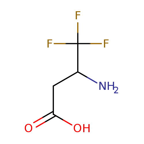 NC(C(F)(F)F)CC(=O)O