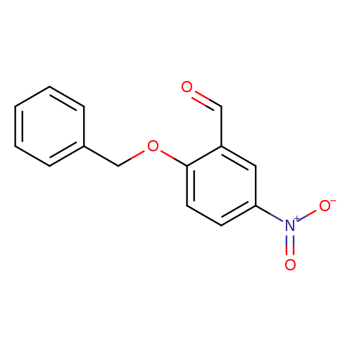 O=Cc1cc(ccc1OCc1ccccc1)[N+](=O)[O-]