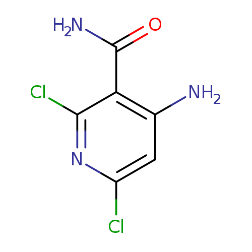 Clc1cc(N)c(c(n1)Cl)C(=O)N