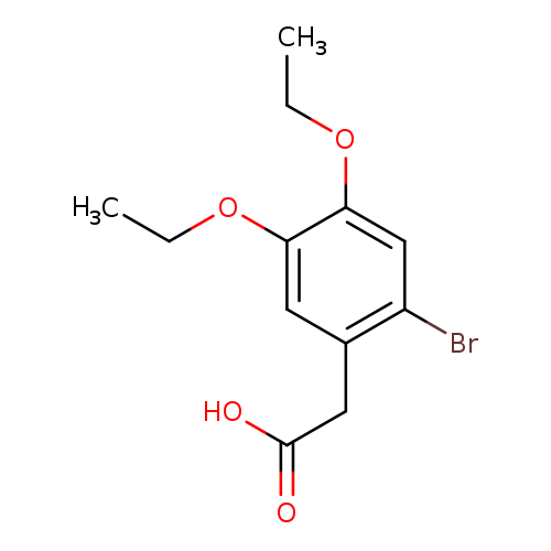 CCOc1cc(CC(=O)O)c(cc1OCC)Br
