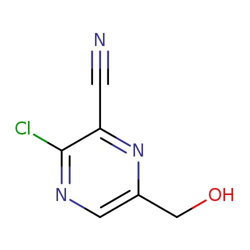 OCc1cnc(c(n1)C#N)Cl