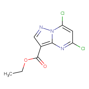 CCOC(=O)c1cnn2c1nc(Cl)cc2Cl