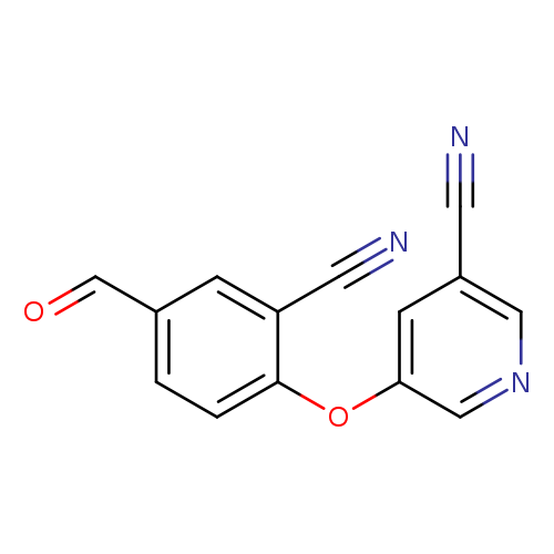 O=Cc1ccc(c(c1)C#N)Oc1cncc(c1)C#N