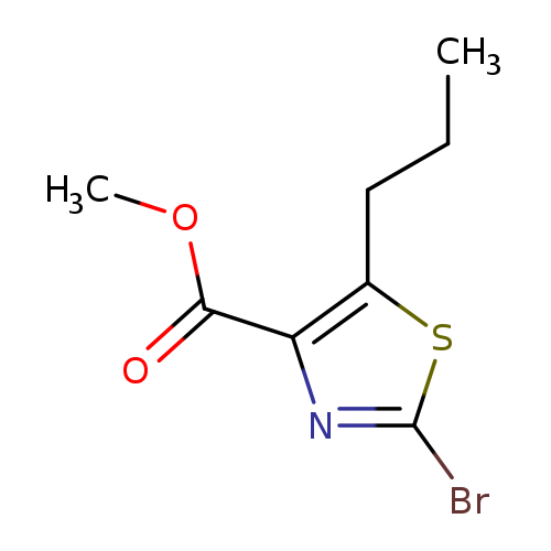 CCCc1sc(nc1C(=O)OC)Br