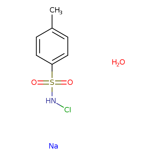 ClNS(=O)(=O)c1ccc(cc1)C.O.[Na]