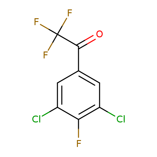 O=C(C(F)(F)F)c1cc(Cl)c(c(c1)Cl)F