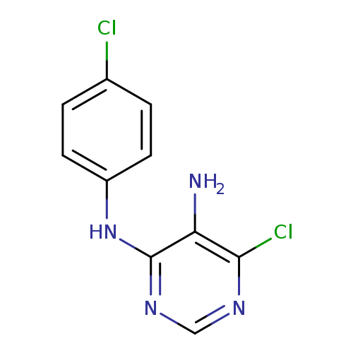 Clc1ccc(cc1)Nc1ncnc(c1N)Cl