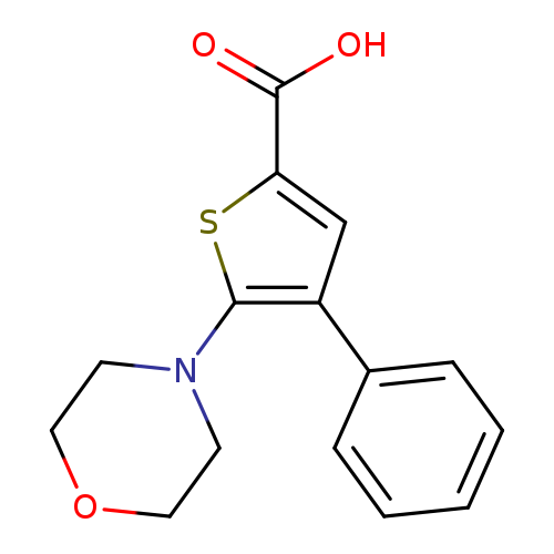 OC(=O)c1sc(c(c1)c1ccccc1)N1CCOCC1