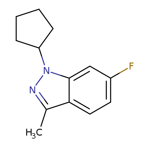 Cc1nn(c2c1ccc(c2)F)C1CCCC1
