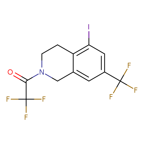 Ic1cc(cc2c1CCN(C2)C(=O)C(F)(F)F)C(F)(F)F