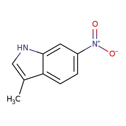 [O-][N+](=O)c1ccc2c(c1)[nH]cc2C