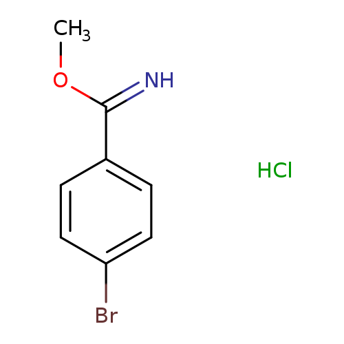 COC(=N)c1ccc(cc1)Br.Cl