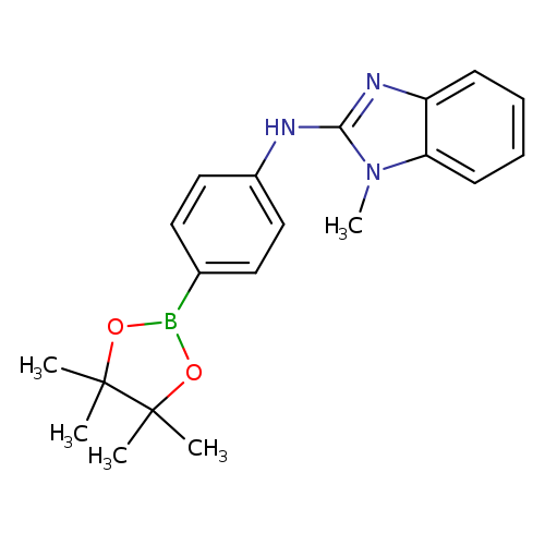 Cn1c(Nc2ccc(cc2)B2OC(C(O2)(C)C)(C)C)nc2c1cccc2