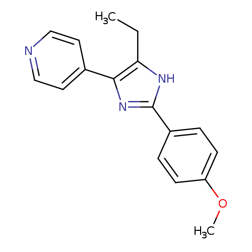 CCc1[nH]c(nc1c1ccncc1)c1ccc(cc1)OC