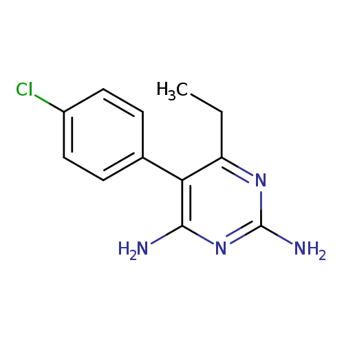 CCc1nc(N)nc(c1c1ccc(cc1)Cl)N