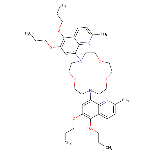 CCCOc1cc(N2CCOCCN(CCOCCOCC2)c2cc(OCCC)c(c3c2nc(C)cc3)OCCC)c2c(c1OCCC)ccc(n2)C