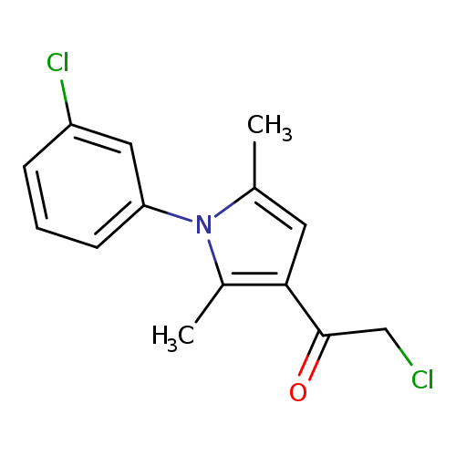 ClCC(=O)c1cc(n(c1C)c1cccc(c1)Cl)C