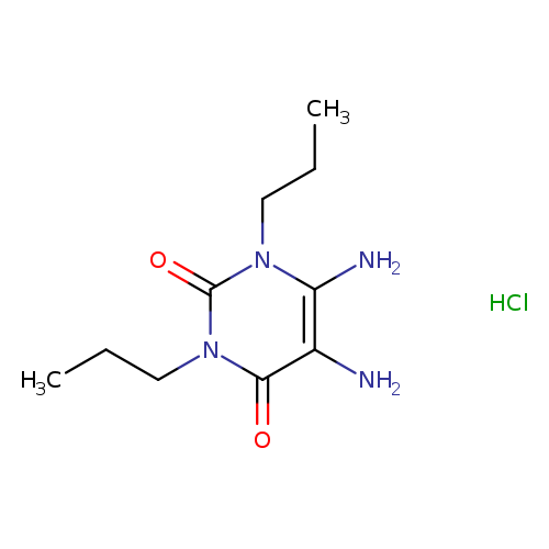 CCCn1c(N)c(N)c(=O)n(c1=O)CCC.Cl