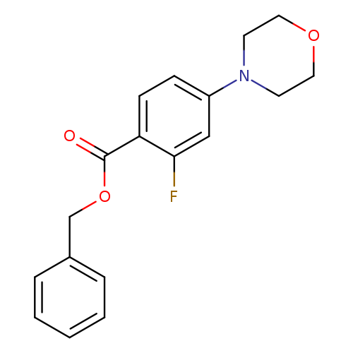 O=C(c1ccc(cc1F)N1CCOCC1)OCc1ccccc1