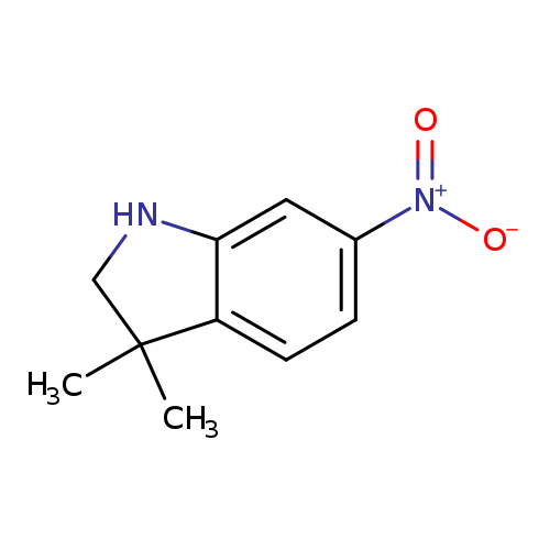 [O-][N+](=O)c1ccc2c(c1)NCC2(C)C