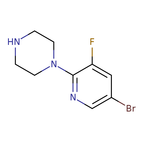 Brc1cnc(c(c1)F)N1CCNCC1