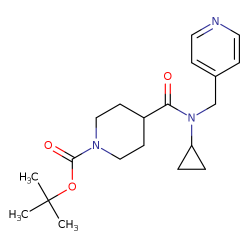 O=C(N(C1CC1)Cc1ccncc1)C1CCN(CC1)C(=O)OC(C)(C)C