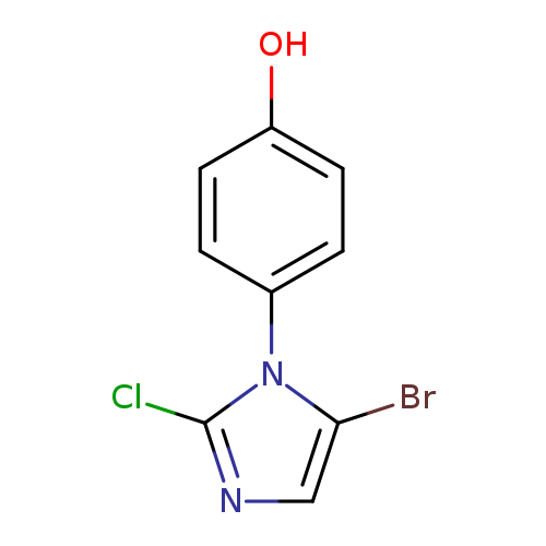 Oc1ccc(cc1)n1c(Cl)ncc1Br