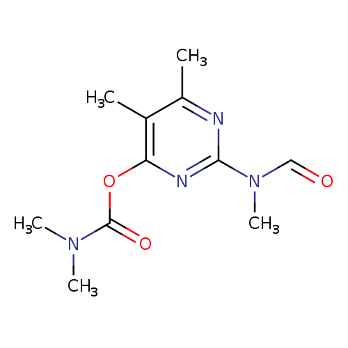O=CN(c1nc(OC(=O)N(C)C)c(c(n1)C)C)C