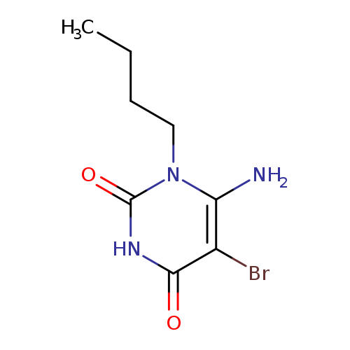 CCCCn1c(N)c(Br)c(=O)[nH]c1=O