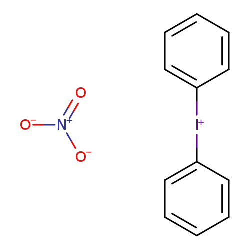 c1ccc(cc1)[I+]c1ccccc1.[O-][N+](=O)[O-]