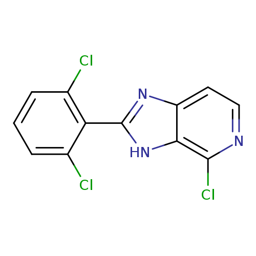 Clc1cccc(c1c1nc2c([nH]1)c(Cl)ncc2)Cl