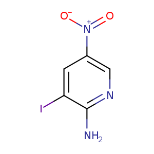 [O-][N+](=O)c1cnc(c(c1)I)N