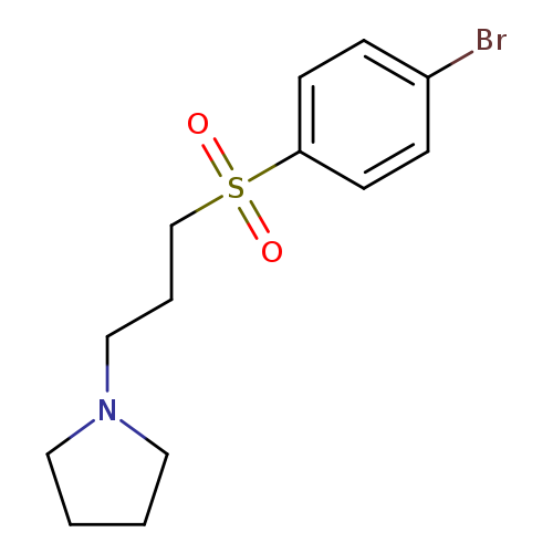 Brc1ccc(cc1)S(=O)(=O)CCCN1CCCC1