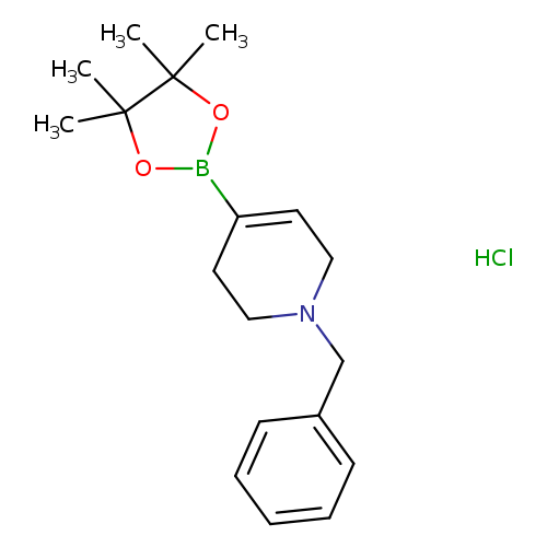 CC1(C)OB(OC1(C)C)C1=CCN(CC1)Cc1ccccc1.Cl